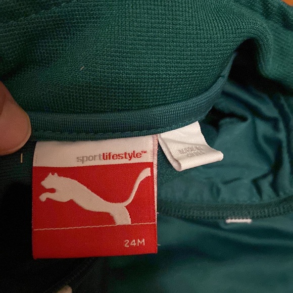Puma Track Jacket- Green 24mo - Picture 3 of 8